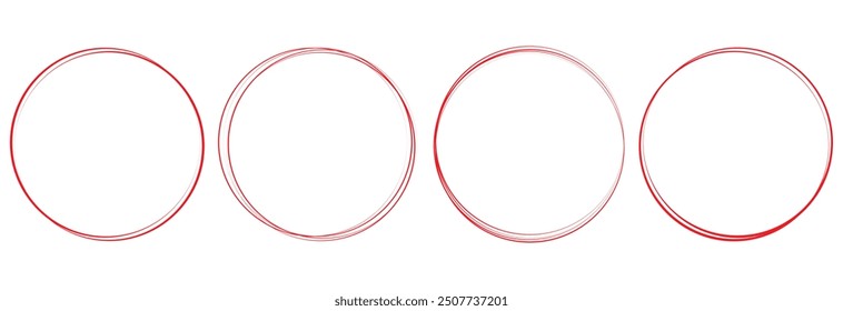 Red Vector hand drawn collection of design  eps 10