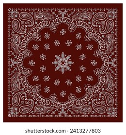 red vector headband bandana design