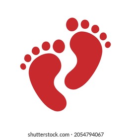 
Red vector human man woman two legs footprints silhouette print drawing design.Outline Footsteps.Baby shower.New born.It's a boy, girl. Logo. Cricut Plotter laser cutting.Cut.Vinyl wall sticker decal