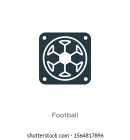 Red vector icon on white background. Flat vector red icon symbol sign from modern football collection for mobile concept and web apps design.