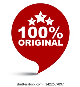 red vector illustration banner 100% original