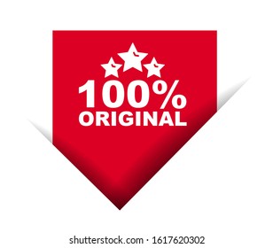 red vector illustration banner 100% original