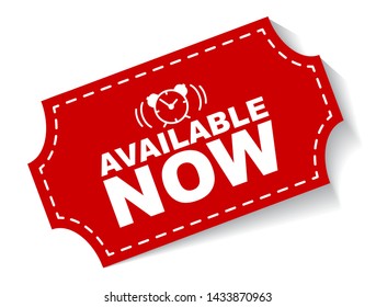 red vector illustration banner available now