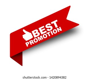 red vector illustration banner best promotion