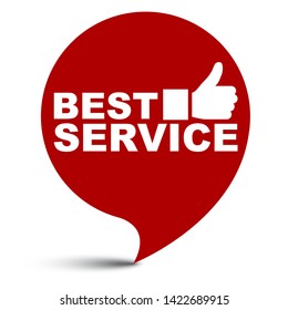 red vector illustration banner best service