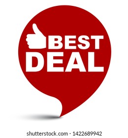 red vector illustration banner best deal