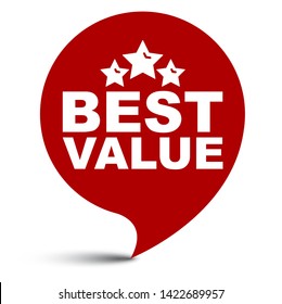 red vector illustration banner best value