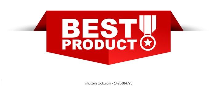 red vector illustration banner best product