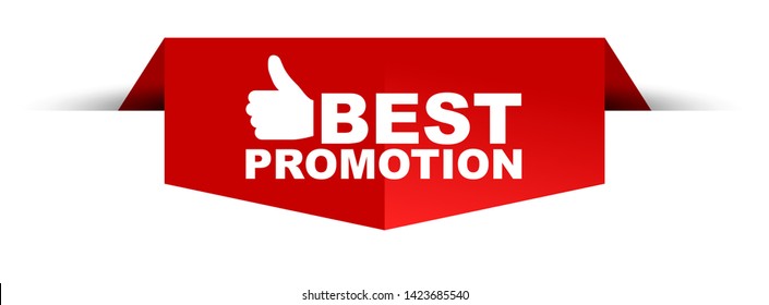 red vector illustration banner best promotion