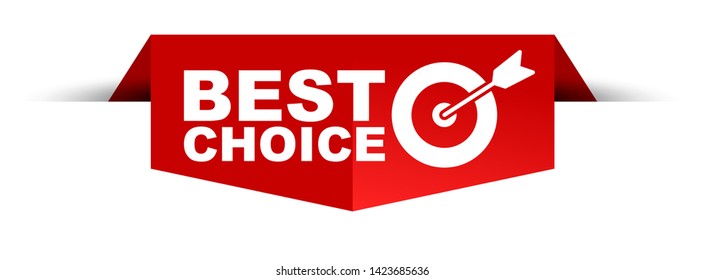 red vector illustration banner best choice