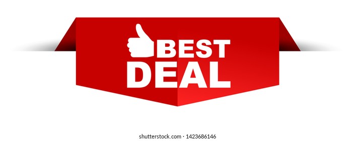 red vector illustration banner best deal