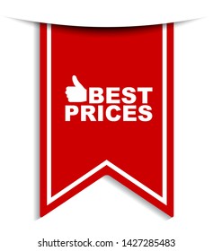 red vector illustration banner best prices