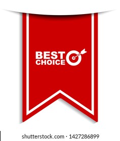 red vector illustration banner best choice