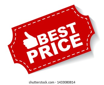 red vector illustration banner best price
