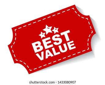 red vector illustration banner best value