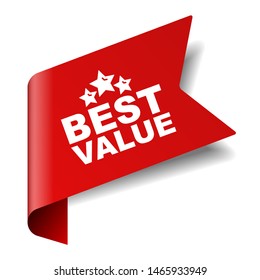 red vector illustration banner best value