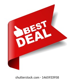 red vector illustration banner best deal