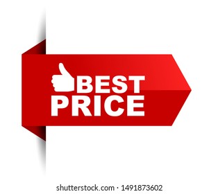 red vector illustration banner best price