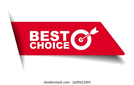 red vector illustration banner best choice