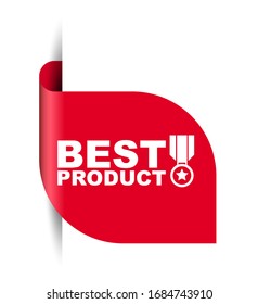 red vector illustration banner best product
