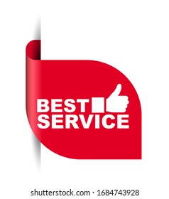 mejor servicio de banner de ilustración de vector rojo
