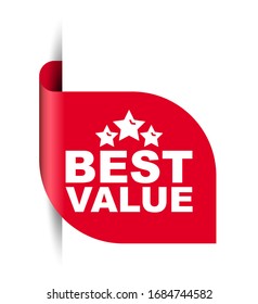 mejor valor de banner de ilustración vectorial roja