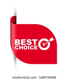 red vector illustration banner best choice