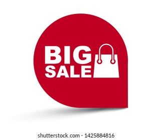 red vector illustration banner big sale