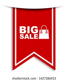 red vector illustration banner big sale