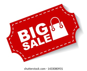 red vector illustration banner big sale