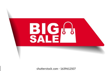 red vector illustration banner big sale