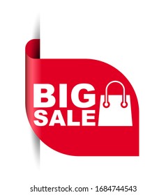 red vector illustration banner big sale