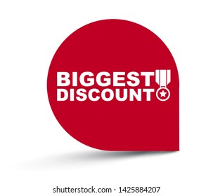 red vector illustration banner biggest discount