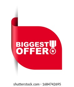 oferta mayor de banner de ilustración vectorial roja