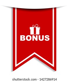 red vector illustration banner bonus