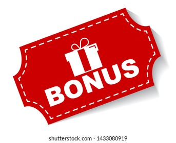 red vector illustration banner bonus