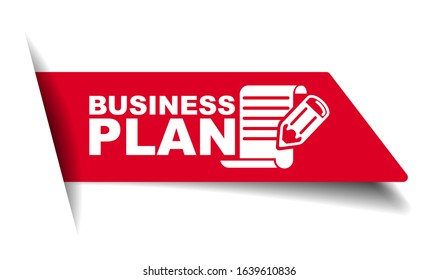 red vector illustration banner business plan