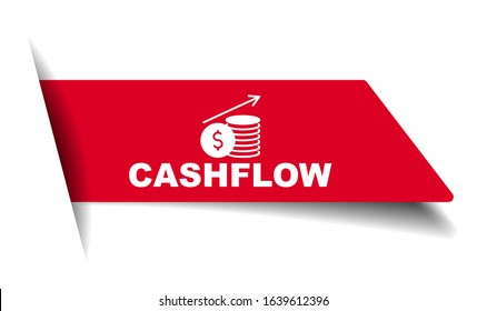 red vector illustration banner cashflow