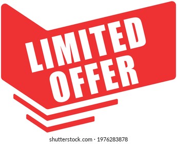 RED VECTOR ILLUSTRATION BANNER FOR DESIGN LIMITED OFFER