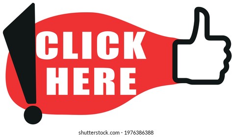 RED VECTOR ILLUSTRATION BANNER FOR DESIGN CLICK HERE