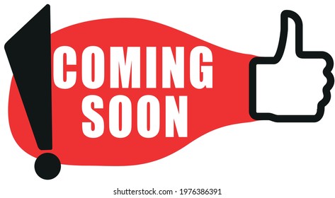 RED VECTOR ILLUSTRATION BANNER FOR DESIGN COMING SOON