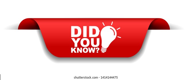 red vector illustration banner did you know