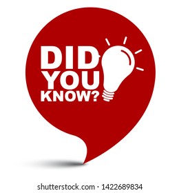 red vector illustration banner did you know