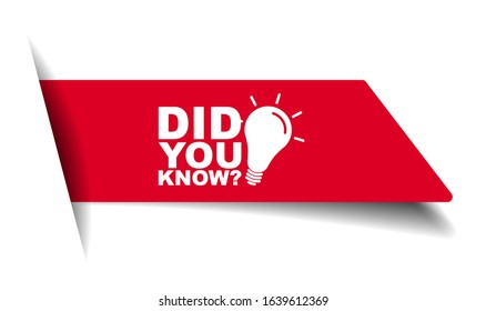 red vector illustration banner did you know