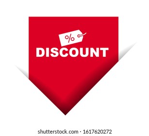 red vector illustration banner discount
