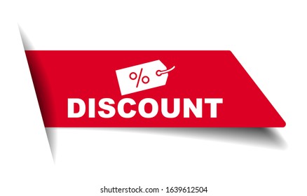 red vector illustration banner discount