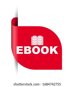 red vector illustration banner ebook