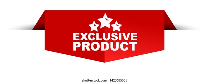 red vector illustration banner exclusive product