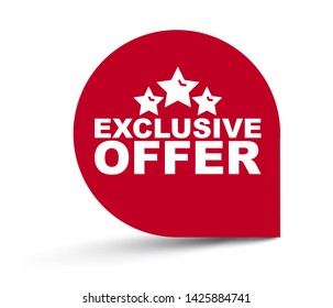 red vector illustration banner exclusive offer