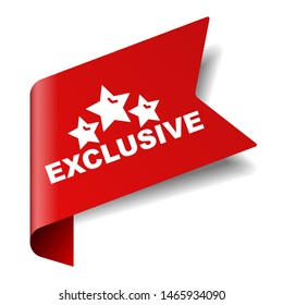 red vector illustration banner exclusive